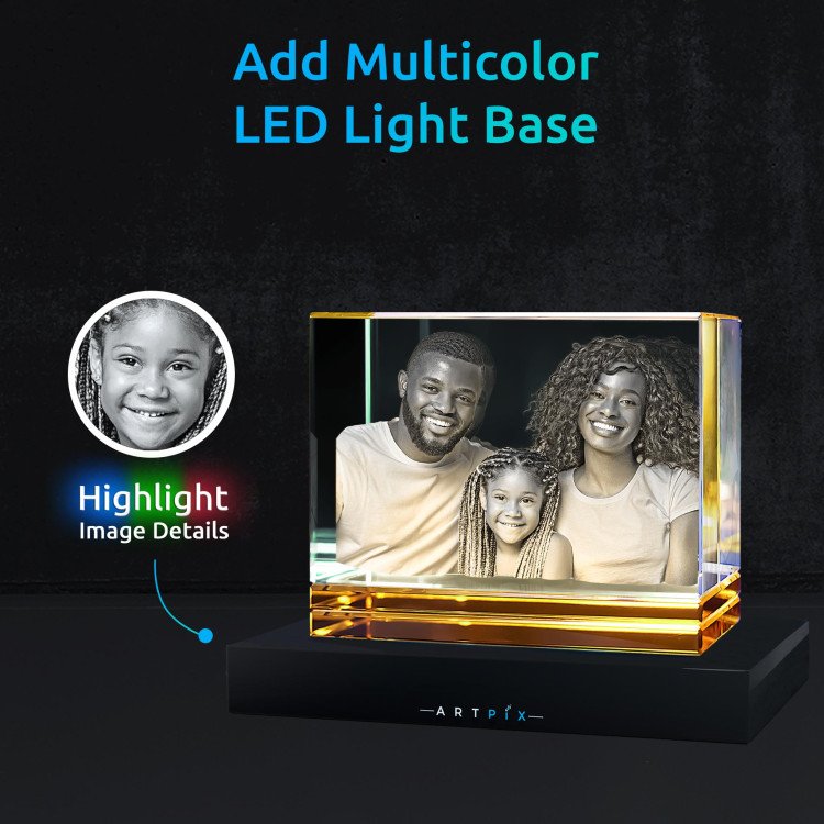 Cristal Meu Pequeno Tesouro com LED | Eternize Cada Passo!