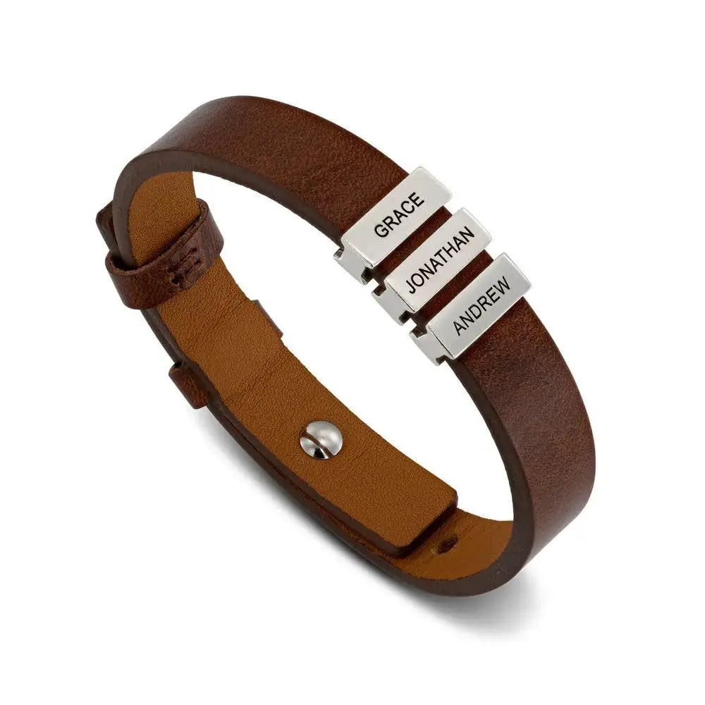 Pulseira Masculina com Nomes Gravados™