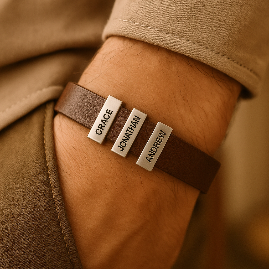 Pulseira Masculina com Nomes Gravados™